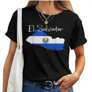 Port & Company El Salvador Tshirt Womens Medium Black New Casual